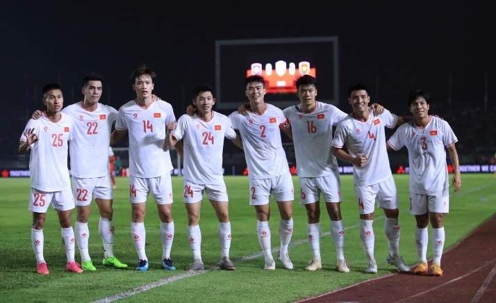 Vietnam team got off to a good start with a 4-1 victory over Laos at the 2024 ASEAN Cup. Photo: Minh Dan