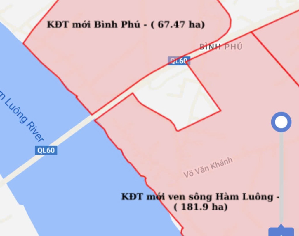 The new urban area project along Ham Luong river and the new urban area project in Binh Phu located in Ben Tre city (Ben Tre province) are slow to be implemented. Photo: Thanh Nhan