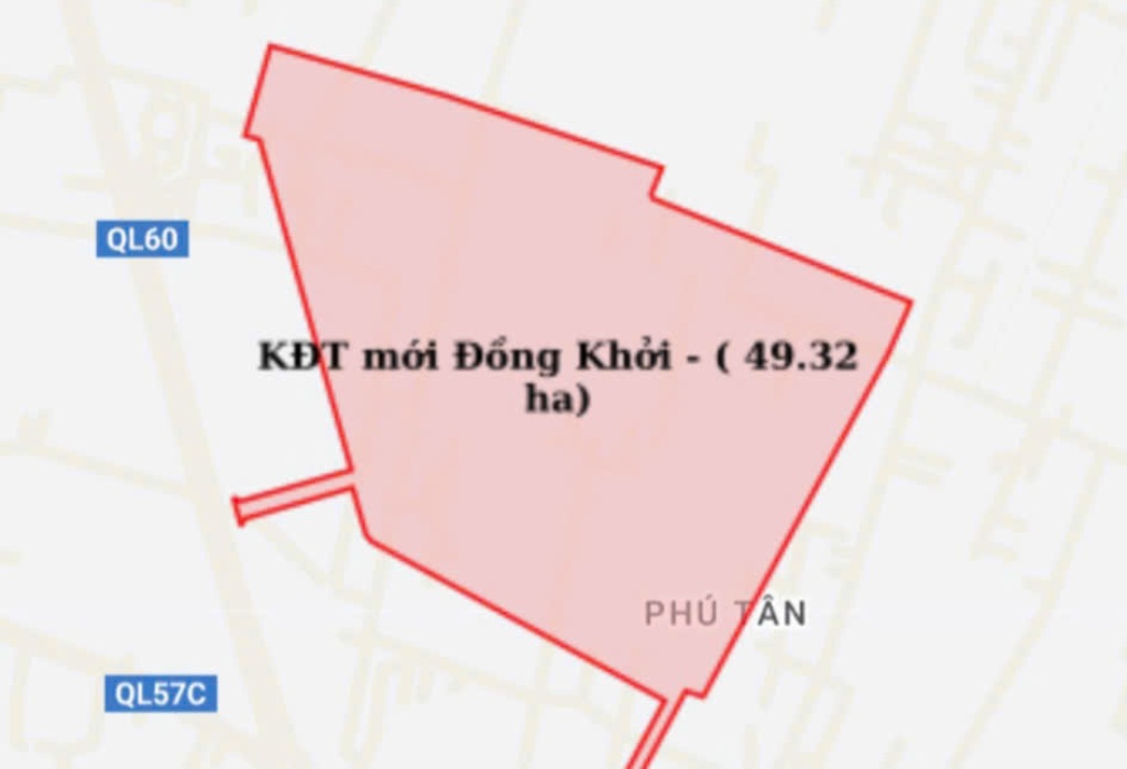 Dự án khu đô thị mới Đồng Khởi (TP Bến Tre, tỉnh Bến Tre) được HĐND tỉnh Bến Tre thống nhất thông qua vào năm 2020. Ảnh: Thành Nhân