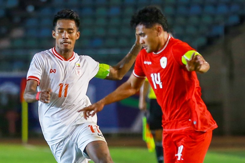 Indonesia (red) won 1-0 against Myanmar in the opening match of ASEAN Cup 2024. Photo: ASEAN FOOTBALL