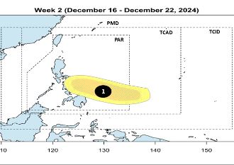 Du bao bao moi gan Bien Dong se duoc dat ten o Philippines la Querubin. Anh: PAGASA