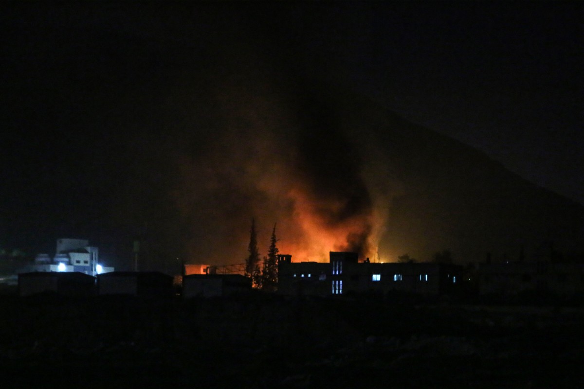 Scene in Damascus, Syria after an Israeli airstrike on the night of December 9. Photo: AFP