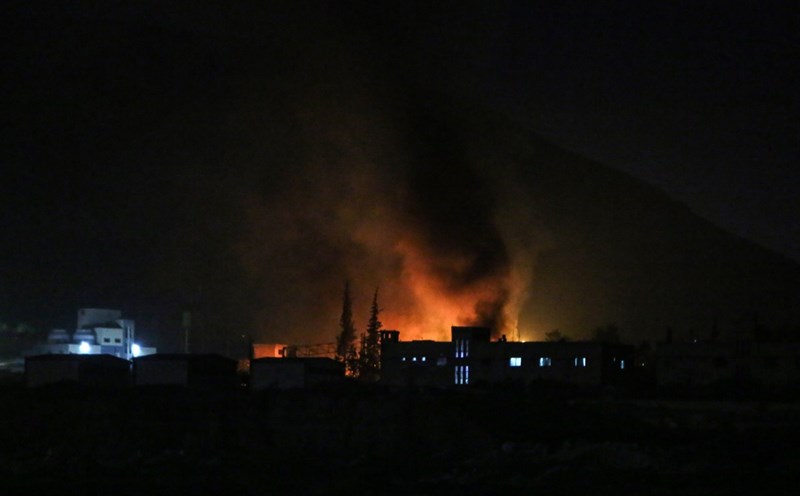 Scene in Damascus, Syria after an Israeli airstrike on the night of December 9. Photo: AFP