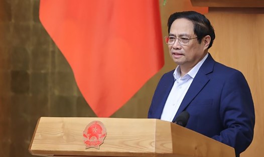 Ủy viên Bộ Chính trị, Thủ tướng Chính phủ Phạm Minh Chính phát biểu khai mạc phiên họp Chính phủ tháng 1.2024. Ảnh: Nhật Bắc

