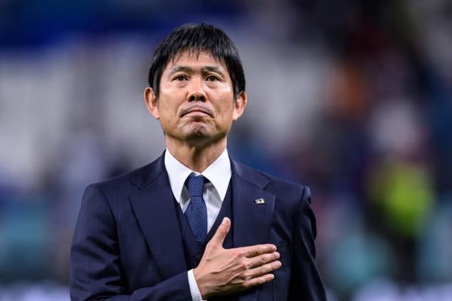 Huấn luyện viên Hajime Moriyasu bị chỉ trích do đến muộn giờ họp báo tại Asian Cup 2023. Ảnh: The Athletic 