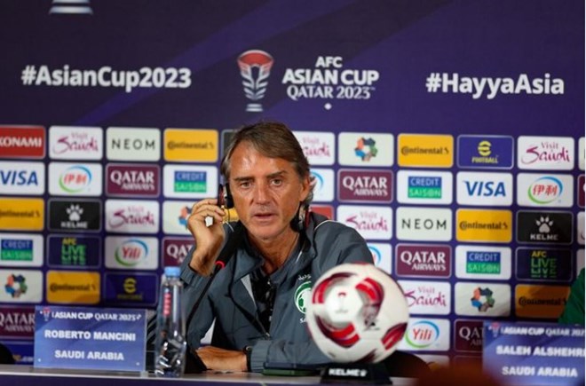 Huấn luyện viên Roberto Mancini của tuyển Saudi Arabia. Ảnh: AFC 