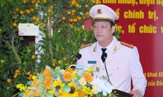 Phó Giám đốc Công an tỉnh Nghệ An Nguyễn Đức Cường được thăng hàm lên đại tá. Ảnh: Công an tỉnh Nghệ An