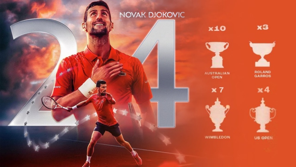Ngoài số danh hiệu Grand Slam, Djokovic cũng có thể lập kỉ lục về số trận đấu, số trận thắng tại các giải majors. Ảnh: Tennis