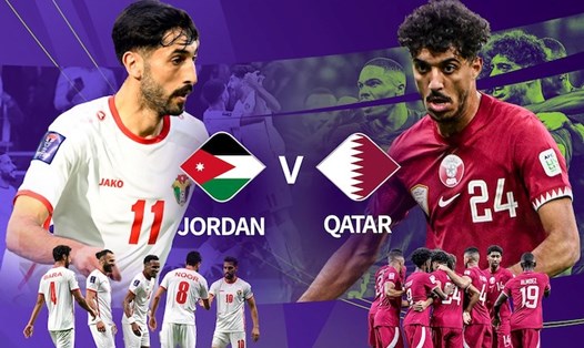 Tuyển Jordan và Qatar chạm trán tại chung kết Asian Cup 2023. Ảnh: AFC
