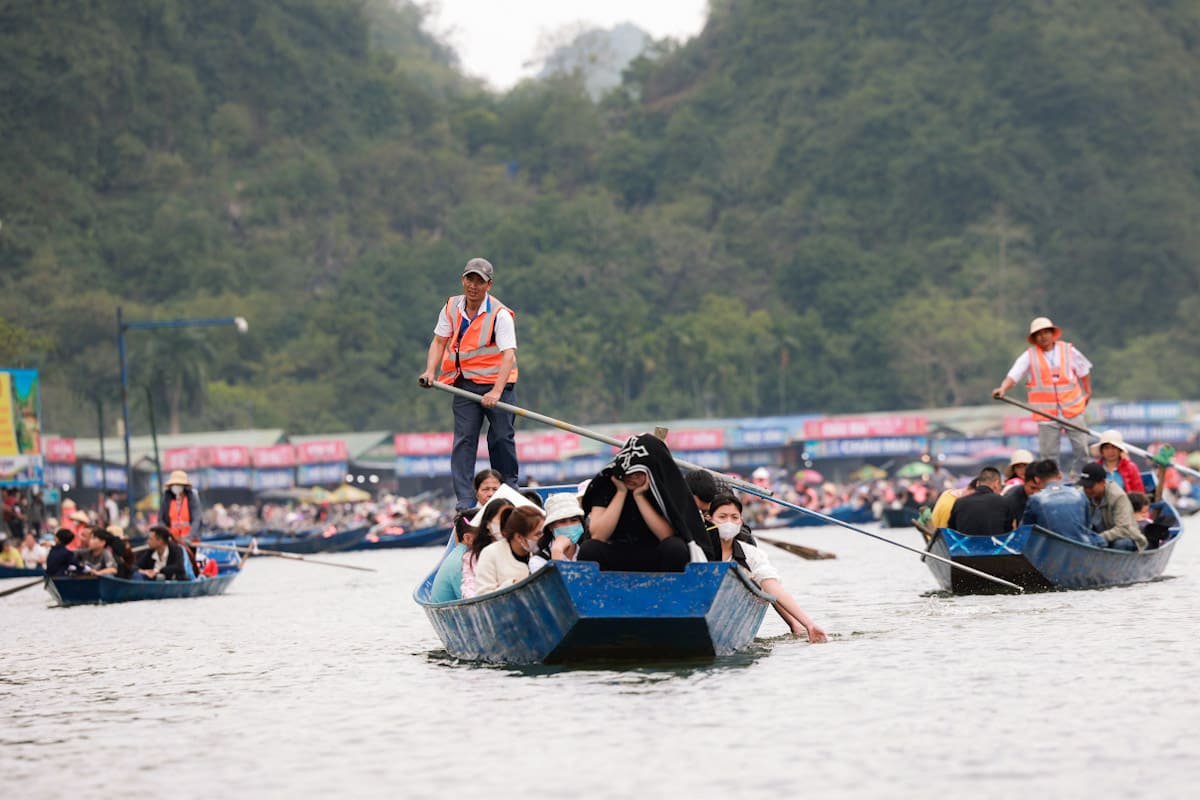 Năm nay là năm đầu tiên triển khai mô hình hợp tác xã dịch vụ du lịch thuyền, đò. Ảnh: Hải Nguyễn