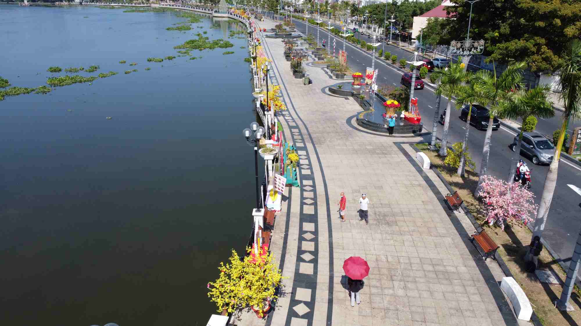 Đây là phố đi bộ Bạch Đằng (phường Phú Cường, thành phố Thủ Dầu Một, tỉnh Bình Dương). Một trong những phố đi bộ đẹp nhất tỉnh Bình Dương khi sở hưu view sông Sài Gòn hiền hòa.