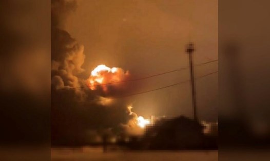 Ukraina tấn công cơ sở dầu mỏ của Nga ở Kursk. Ảnh chụp màn hình 