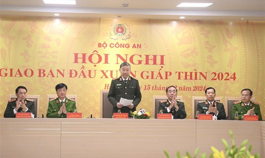 Bộ trưởng Tô Lâm chủ trì hội nghị. Ảnh: Cổng TTĐT Bộ Công an