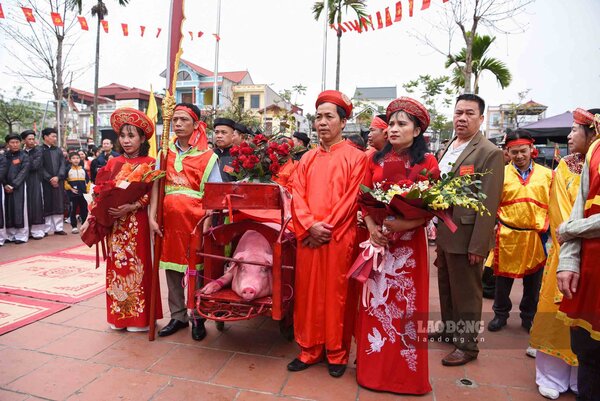 “Ông ỉn” của lễ hội năm nay do hội đồng niên sinh năm 1975 của làng Ném Thượng nuôi, và được 2 thủ đao sinh năm 1978 thực hiện nghi lễ giết thịt. 
