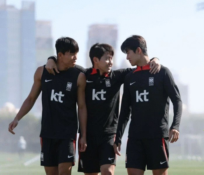 Lee Kang-in, Seol Young-woo, Jung Woo-young là nhóm cầu thủ xô xát với Son Heung-min. Ảnh: KFA