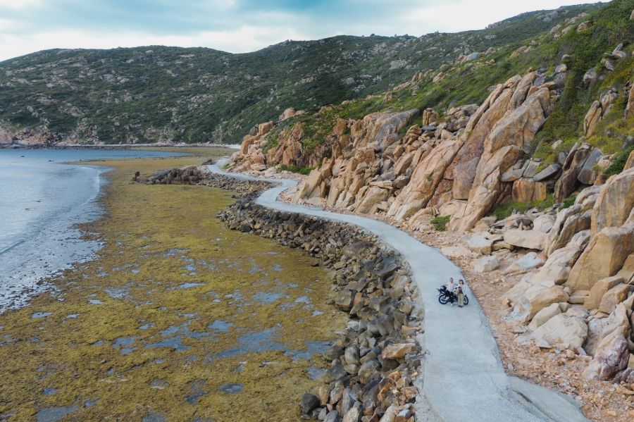 Đường phượt ven biển 
Ninh Thuận. 
