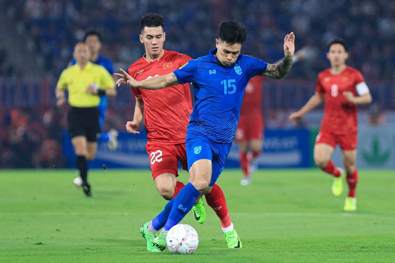 Tuyển Việt Nam thua tuyển Thái Lan tại chung kết AFF Cup 2022. Ảnh: Thanh Vũ