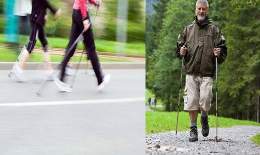 Đi bộ đường dài rất có lợi cho sức khoẻ. Đồ hoạ: Hạ Mây