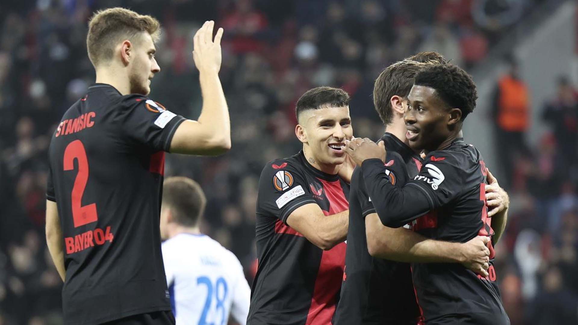Leverkusen đang chơi quá thăng hoa khi chưa thua trận nào từ đầu mùa tại Bundesliga đến giờ. Ảnh: AFP