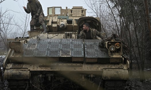 Quân nhân Ukraina ở gần Avdeevka, vùng Donetsk ngày 11.2.2024. Ảnh: AFP