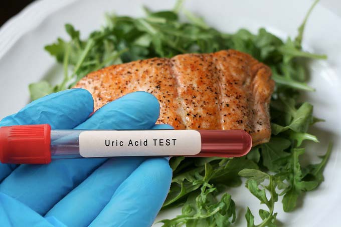 Người có axit uric cao có thể ăn một số loại cá. Đồ hoạ: Hạ Mây