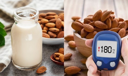 Sữa hạnh nhân có thể giúp kiểm soát chỉ số đường huyết, đặc biệt ở những người mắc bệnh tiểu đường. Đồ hoạ: Phương Anh