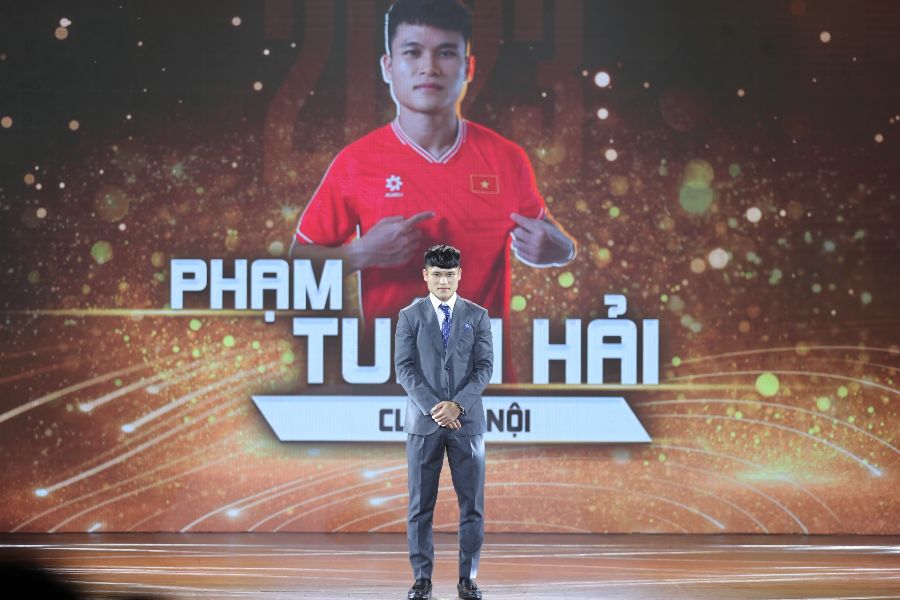 Danh hiệu Quả bóng bạc Việt Nam 2023 thuộc về tiền đạo Phạm Tuấn Hải của Hà Nội FC. 