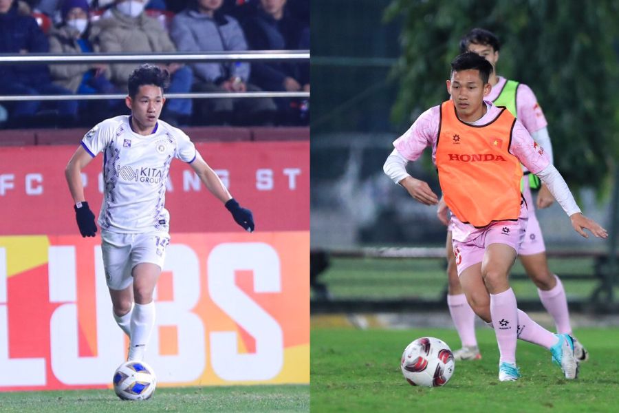 Tiền vệ Hai Long thi đấu tại AFC Champions League và khoác áo đội tuyển Việt Nam trong năm 2023. Ảnh: Minh Dân