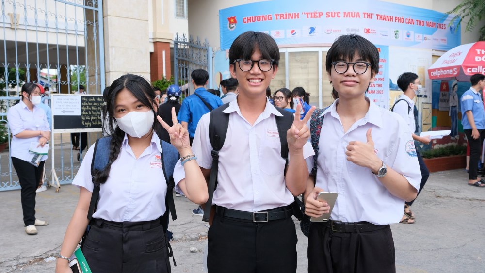 Hình ảnh thí sinh Cần Thơ trong kỳ thi tốt nghiệp THPT năm 2023. Ảnh: Phong Linh. 