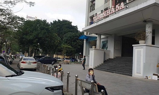 Chung cư 5A Lê Đức Thọ nơi anh Đỗ Thanh Tuấn bị mất xe ôtô Mitsubishi Xpander. Ảnh: Minh Hạnh 