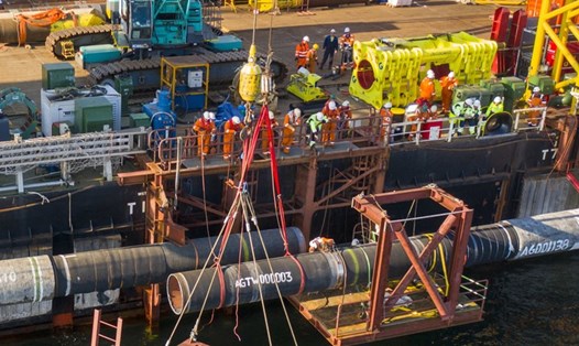 Xây dựng đường ống Nord Stream 2 ở Biển Baltic, tháng 9.2021. Ảnh: Nord Stream 2 AG