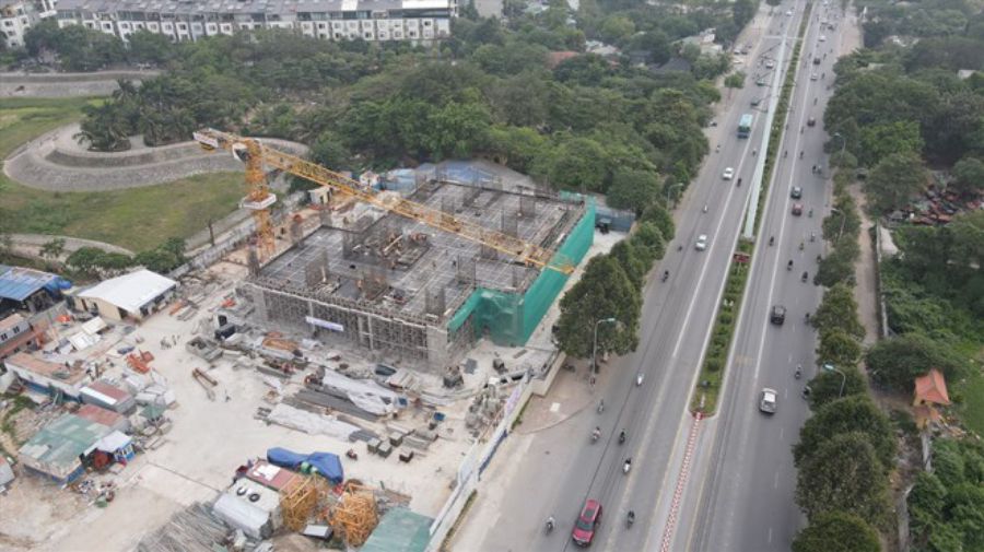 Một dự án Nhà ở xã hội ở Hà Nội đang triển khai. Ảnh: Phan Anh