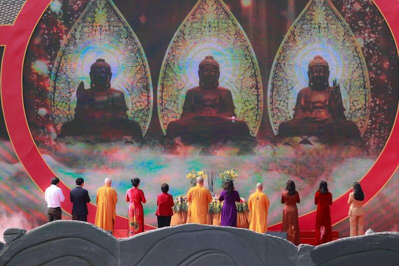 Lễ khai hội đầu xuân, kết nối di sản tại chùa Tam Chúc (thị trấn Ba Sao, huyện Kim Bảng, Hà Nam). Ảnh: Hải Nguyễn