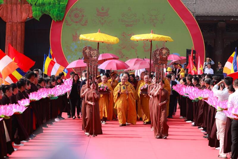 Lễ hội chùa Tam Chúc được tổ chức vào ngày 12 tháng Giêng hàng năm để bảo tồn, phát huy các giá trị văn hóa truyền thống. Ảnh: Hải Nguyễn