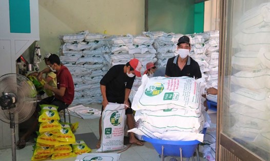 Năm 2023 kim ngạch xuất khẩu gạo tỉnh Sóc Trăng đạt 450 triệu USD. Ảnh: Phương Anh