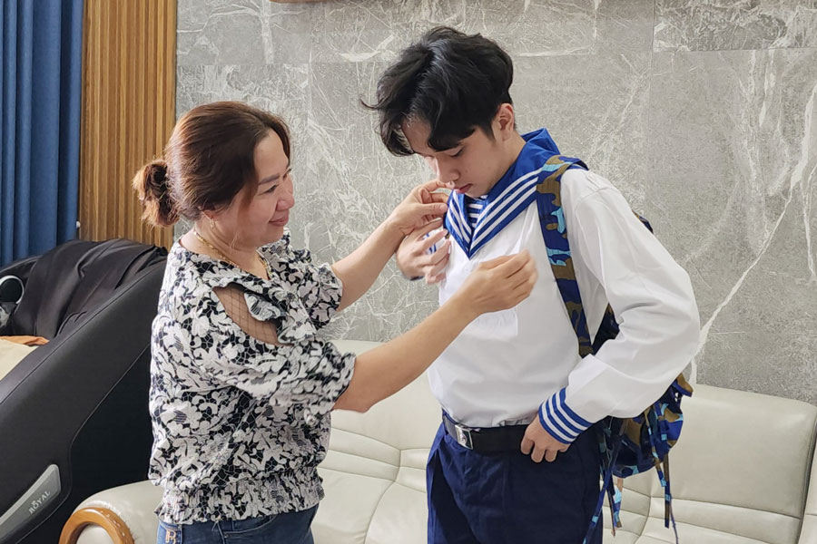 Bùi Hải Quân là một trong những thanh niên viết đơn tự nguyện lên đường nhập ngũ năm 2024 tại Đà Nẵng. Ảnh: Thùy Trang