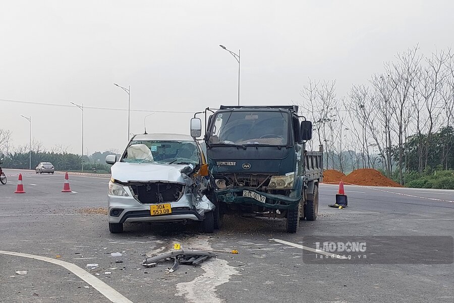 Vụ tai nạn giao thông phóng viên ghi nhận ngày 21.2. Ảnh: Tô Công.