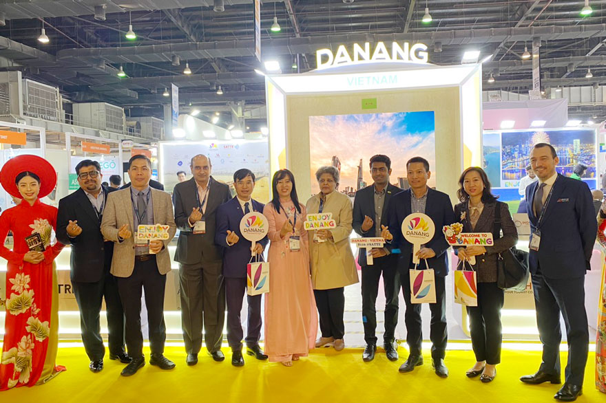 Sở Du lịch TP Đà Nẵng đã tổ chức Gian hàng Da Nang FantastiCity tại Hội chợ Du lịch và Lữ hành Nam Á SATTE 2024 ở Ấn Độ. Ảnh: Thùy Trang