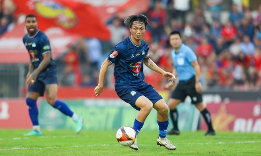 Tuấn Anh cùng đồng đội tại Hoàng Anh Gia Lai khát khao lấy 3 điểm ở trận gặp Quảng Nam. Ảnh: VPF