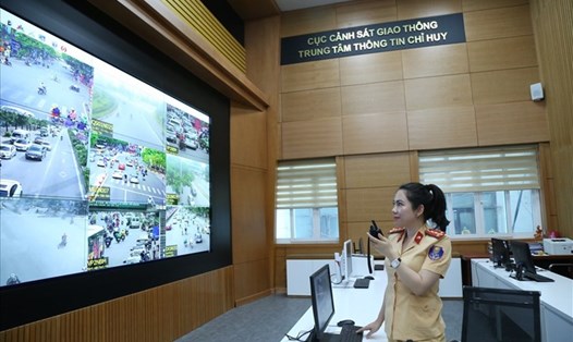  Camera giám sát, chỉ huy điều hành giao thông tại Hà Nội. Ảnh: V.Dũng