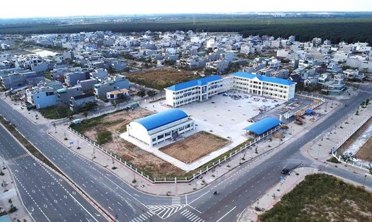 Công trình Trường Tiểu học Suối Trầu trong khu tái định cư sân bay Long Thành. Ảnh: Hà Anh Chiến