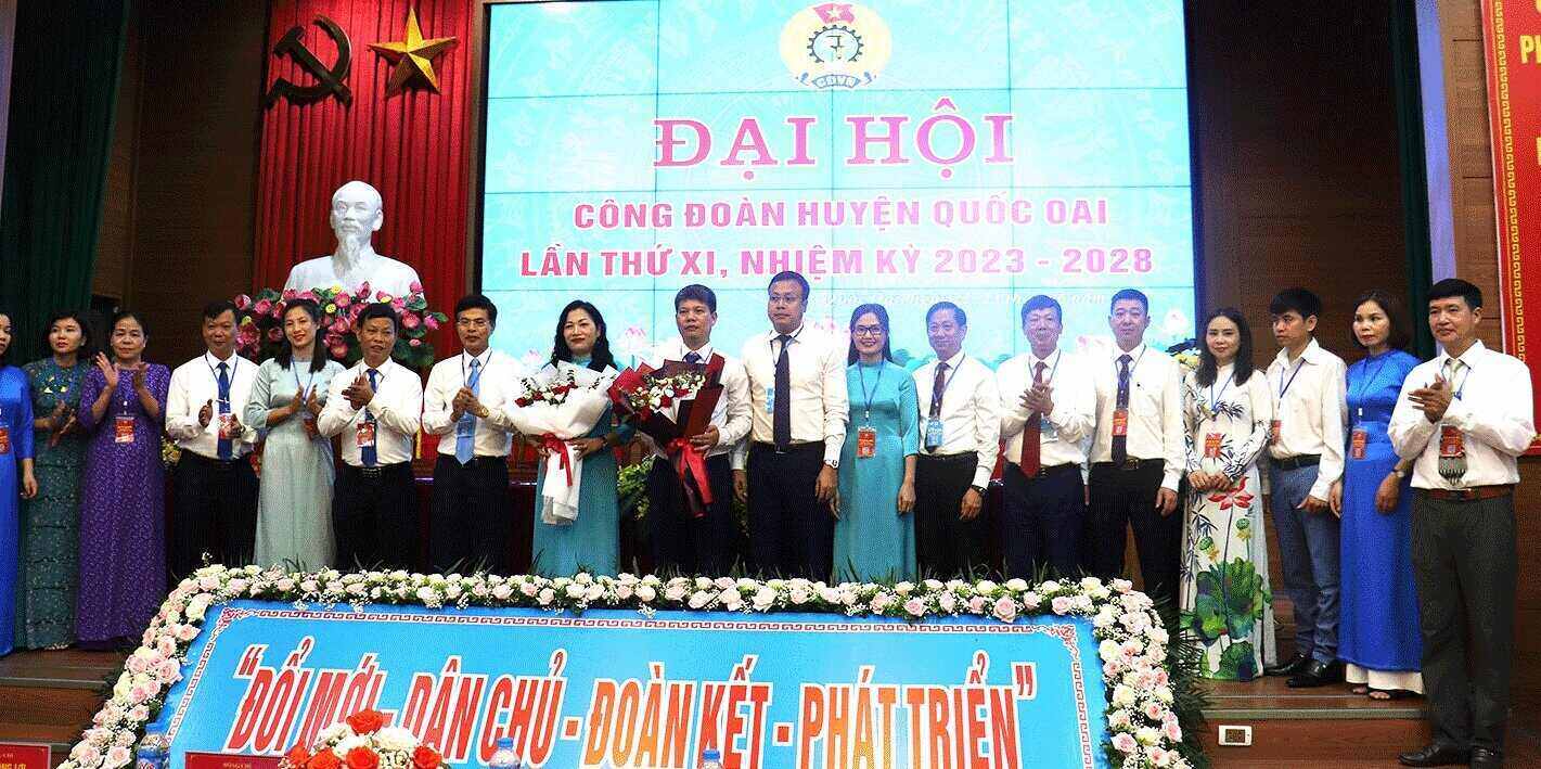 Sau Đại hội lần thứ XI, Liên đoàn Lao động huyện Quốc Oai xây dựng Đề án củng cố, sắp xếp lại Công đoàn Cơ quan Dân Đảng; Công đoàn Cơ quan Ủy ban Nhân dân huyện nhiệm kỳ 2023 - 2028. Ảnh: Hải Yến