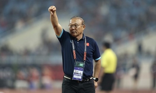 Huấn luyện viên Park Hang-seo khi còn dẫn dắt tuyển Việt Nam tại AFF Cup. Ảnh: Minh Dân