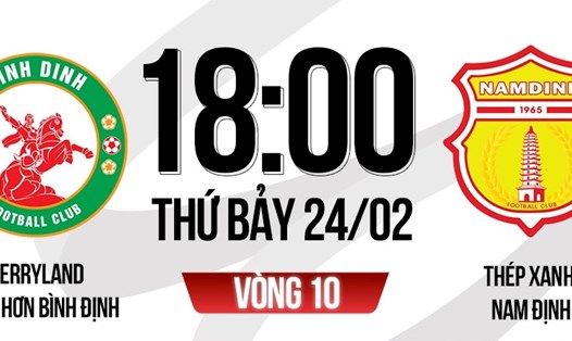 Bình Định tiếp đón Nam Định tại vòng 10 V.League 2023-2024. Ảnh: FPT Play