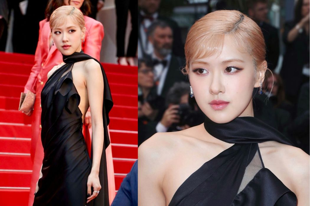 Rosé diện váy YSL và đeo trang sức Tiffany trên thảm đỏ Liên hoan phim Cannes 2023. Ảnh: Naver