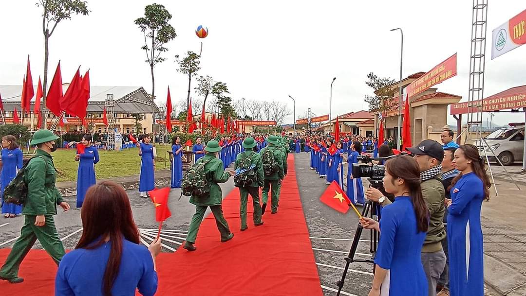 Sáng 25.2, tỉnh Thái Nguyên tổ chức lễ giao quân năm 2024. Ảnh: Thưởng Nguyễn