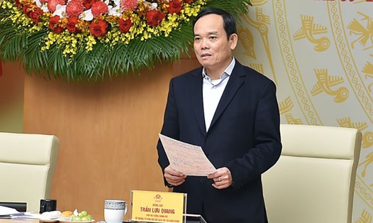 Phó Thủ tướng Chính phủ Trần Lưu Quang phát biểu tại phiên họp. Ảnh: Hải Minh