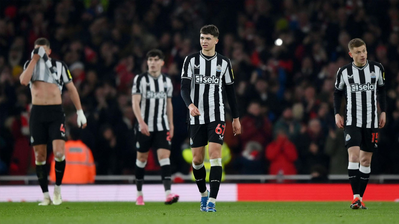 Newcastle đã thua tan nát trước Arsenal. Ảnh: AFP