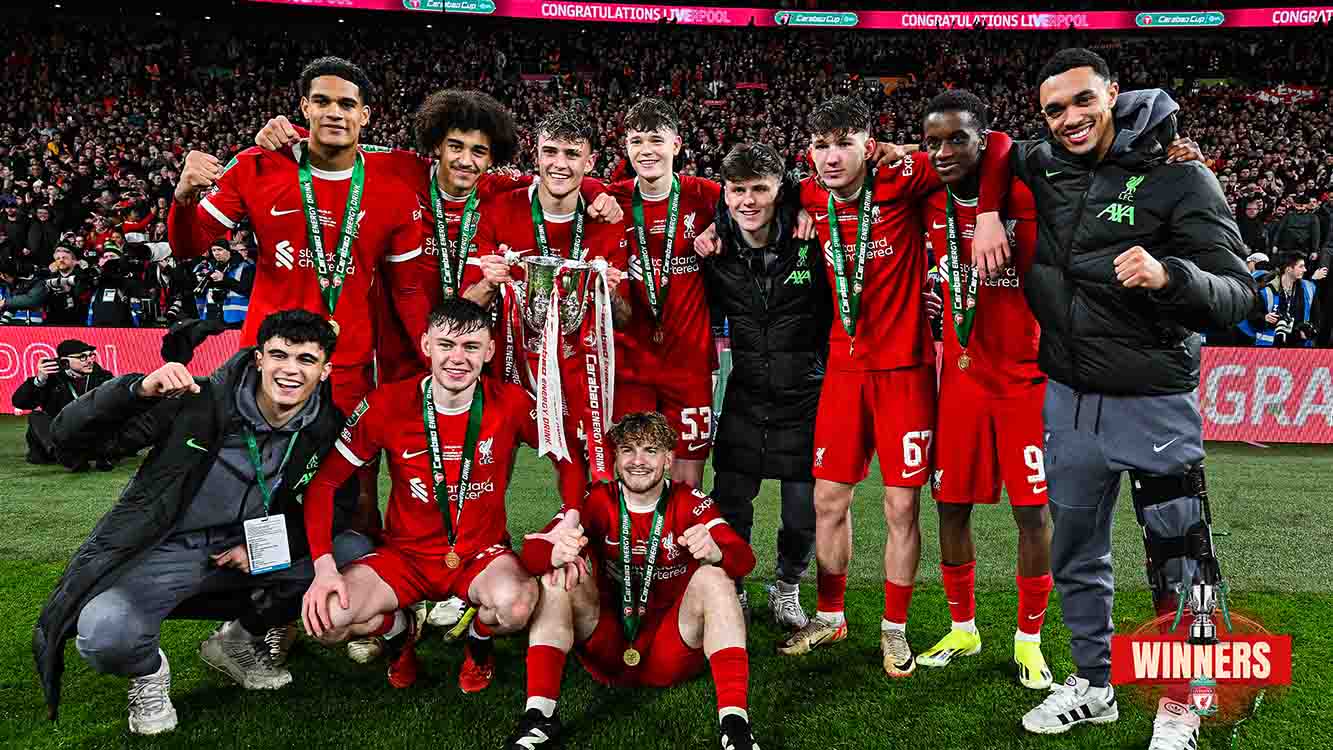 Dàn sao học viện đã tỏa sáng mang về danh hiệu cho “Lữ đoàn đỏ“. Ảnh: Liverpool FC