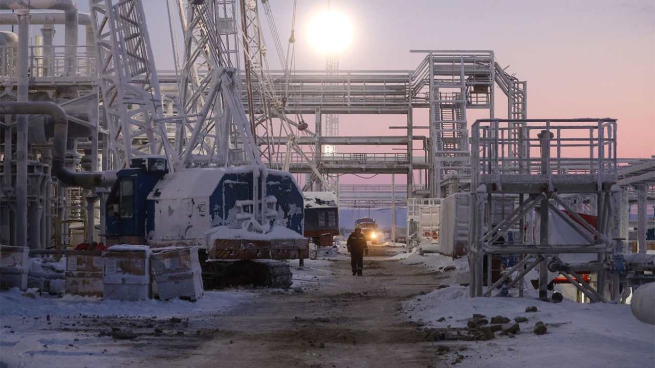 Mỏ Utreneye cung cấp khí đốt cho dự án Arctic LNG 2. Ảnh: TASS